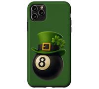 Custodia per iPhone 11 Pro Max Lucky Eight 8 Ball Shirt with Shamrock and Four Leaf Clover