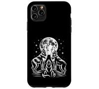 Custodia per iPhone 11 Pro Max Lupi divertenti che ululano alla luna sotto le stelle