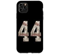 Custodia per iPhone 11 Pro Max Maglia da baseball numero 44 Outfit Distressed Ball Design