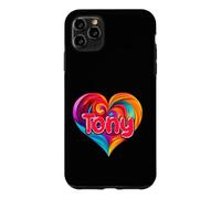 Custodia per iPhone 11 Pro Max Maglietta con scritta "I Heart Love Tony First Name", colorata