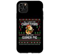 Custodia per iPhone 11 Pro Max Maglione natalizio Dear Santa Guinea Pigs Christmas Ugly