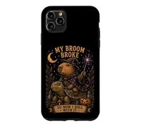 Custodia per iPhone 11 Pro Max Mago Capibara La mia scopa si è rotta Divertente gioco di