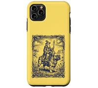 Custodia per iPhone 11 Pro Max Mago Cavalcando Bulldog Francese Fantasy Art