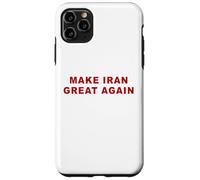 Custodia per iPhone 11 Pro Max Make Iran Great Again - Minimal Text White & Red