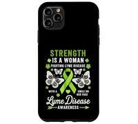 Custodia per iPhone 11 Pro Max Malattia Di Lyme Consapevolezza Donne Farfalla Malattia Di Lyme Verde
