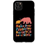 Custodia per iPhone 11 Pro Max Mama Bear Protector Love Giver Mothers Day Groovy Stylish