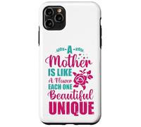 Custodia per iPhone 11 Pro Max Mamma Camicia Una Madre È Come Un Fiore Divertente Festa Della Mamma
