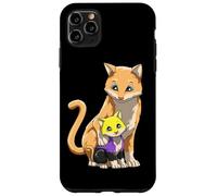 Custodia per iPhone 11 Pro Max Mamma Gatta Queer Non Binaria Che Protegge Il Suo Piccolo
