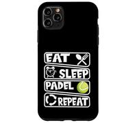 Custodia per iPhone 11 Pro Max Mangia Dormi Padel Ripeti Giocatore di frasi divertenti