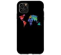 Custodia per iPhone 11 Pro Max Mappa del mondo Bandiera Paese Atlante