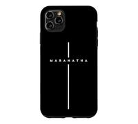 Custodia per iPhone 11 Pro Max MARANATHA Citazione greca Vieni Signore con la croce di Gesù