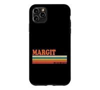 Custodia per iPhone 11 Pro Max MARGIT Retro Personalizzato Nome Vintage Stripes