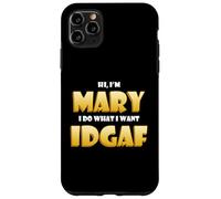 Custodia per iPhone 11 Pro Max Mary Joke IDGAF Meme Funny Halloween Costume For Mary