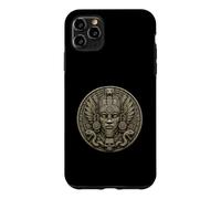 Custodia per iPhone 11 Pro Max Maschera della dea del serpente Maya antica pietra del tempio di pietra arte reliquia