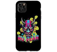 Custodia per iPhone 11 Pro Max Maschera giapponese Oni Cyberpunk Demone Samurai Streetwear Art