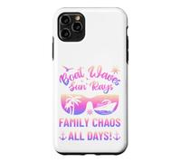 Custodia per iPhone 11 Pro Max Matching Family Boat Waves Sun Rays Family Chaos All Days