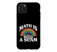 Custodia per iPhone 11 Pro Max Math Is A Scam Retro Rainbow Exploding Calculator Sarcasm
