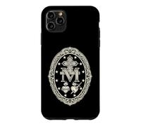 Custodia per iPhone 11 Pro Max Medaglia mariana con simbolo cattolico