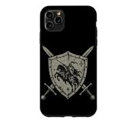 Custodia per iPhone 11 Pro Max Medieval Knight Shield Swords Renaissance Festival Araldica
