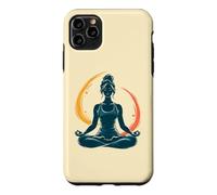 Custodia per iPhone 11 Pro Max meditare, donna, in, loto, posa, yoga, arte