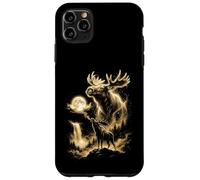 Custodia per iPhone 11 Pro Max Meme dell'alce che ulula alla luna