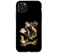 Custodia per iPhone 11 Pro Max Meme dell'alce che ulula alla luna