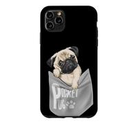 Custodia per iPhone 11 Pro Max Men's Women's Kids Funny Cool Pocket Pug Pets Graphic Design