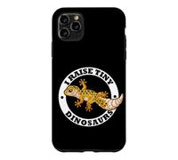 Custodia per iPhone 11 Pro Max Mens Womens Kids I Raise Tiny Dinosaurs Leopard Gecko Lover