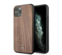 Custodia per iPhone 11 Pro Max Mercedes Wood Line color noce