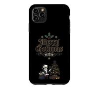 Custodia per iPhone 11 Pro Max Merry Gothmas Skeleton Babbo Natale morto albero gotico Natale