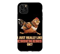 Custodia per iPhone 11 Pro Max Mi piacciono davvero i polli Ok Farm Easter Egger Pollo
