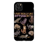 Custodia per iPhone 11 Pro Max Mi piacciono davvero le lontre Ok Sea Animal Lover Cute Lontra