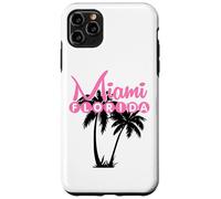 Custodia per iPhone 11 Pro Max Miami Florida Stati Uniti Retro Palme