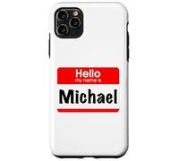 Custodia per iPhone 11 Pro Max Michael, Ciao, Il mio nome è, targhetta con nome, etichetta, personalizzata