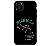 Custodia per iPhone 11 Pro Max Michigan 586 Codice Area Grafico Stato Profilo Regionale Design