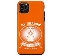 Custodia per iPhone 11 Pro Max Miniature Schnauzer My Dog is My Shadow Funny Pet Dog Lover