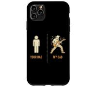 Custodia per iPhone 11 Pro Max Mio papà roccia tuo padre non fa musica divertente