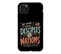 Custodia per iPhone 11 Pro Max Missioni cristiane retrò Viaggi Bibbia Versi Fede