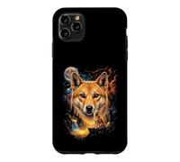 Custodia per iPhone 11 Pro Max Mistico Dingo Luna Piena Arte Selvaggia