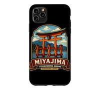 Custodia per iPhone 11 Pro Max Miyajima Hiroshima Giappone Torii Santuario Arte