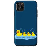 Custodia per iPhone 11 Pro Max Mommy You're My Lucky Duck Cute Rubber Ducky