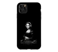 Custodia per iPhone 11 Pro Max Mona Lisa DJ Cuffie Giradischi Mixer Musica Parodia Arte