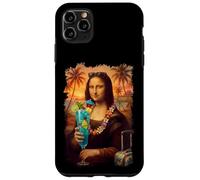 Custodia per iPhone 11 Pro Max Mona Lisa Sulla Spiaggia Estiva Di Un Viaggio Cocktail In