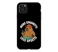 Custodia per iPhone 11 Pro Max More Spaghetti Less Upsetti Capybara Spaghetti divertenti per bambini