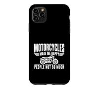 Custodia per iPhone 11 Pro Max Motociclette "Make Me Happy People Not So Much"