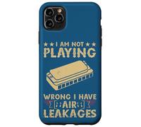 Custodia per iPhone 11 Pro Max Musica I am not playing wrong I Have Air Leakages Harmonica