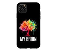 Custodia per iPhone 11 Pro Max My Brain Tree Rainbow Splash Neurodivergente Adulto