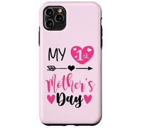 Custodia per iPhone 11 Pro Max My First Mothers Day Outfit Mommy 1st Time Mom Happy Mother