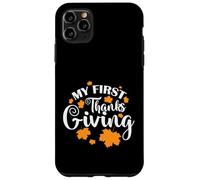 Custodia per iPhone 11 Pro Max My First Thank Giving USA America Holiday