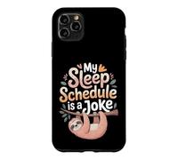 Custodia per iPhone 11 Pro Max My Sleep Schedule Is A Joke Notturno stanco -
